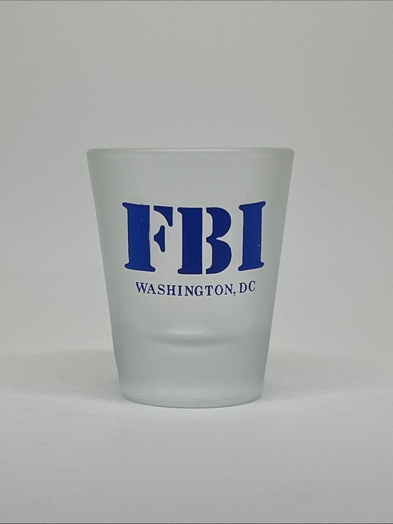 Other - FBI Washington, DC Frosted Shot Glass with Blue Lettering